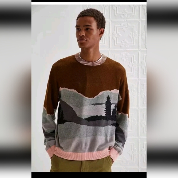 Urban Outfitters Unisex Landscape Crewneck Sweater L - Picture 1 of 9